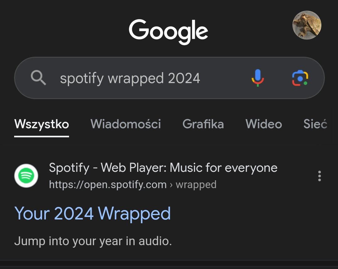 gofer73899163's tweet image. Spotify wrapped jest ale trzeba przez przeglฤ
darkฤ wejลฤ
#SpotifyWrapped2024 #Polska