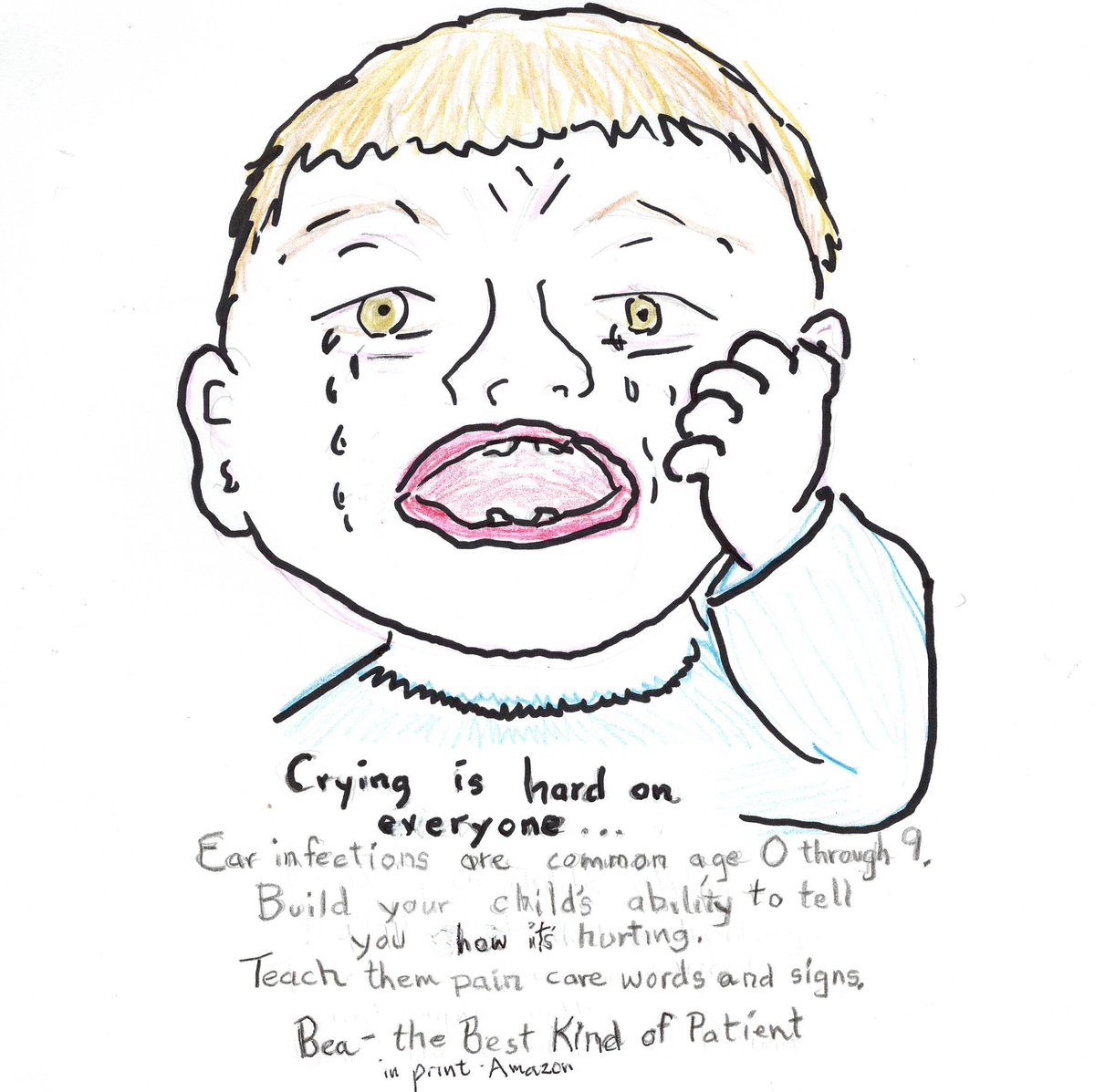 MyPainAlert's tweet image. "Bea" introduces preschoolers to help-for-pain words from My Pain Alert Scale used by healthcare providers. #ASHA24 #AAC older users download My Pain Alert Book.
