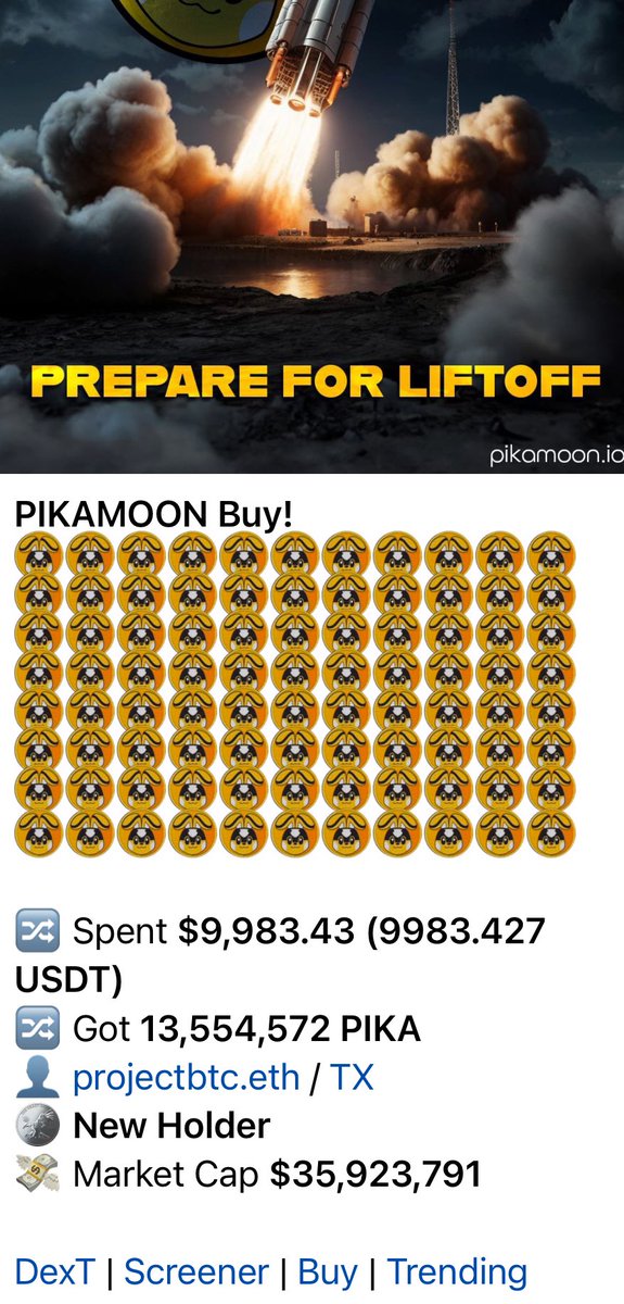 <a href="/PikaMoonCoin/">PIKAMOON GAME (Triple-A Unity 6 Battle Royale)</a> is seeing buys across the board!

A 600% increase in trading volume ✅

100% price pump ✅

New Holders ✅

Bigger buys ✅

This gem is waking up with fresh content, check the latest post!