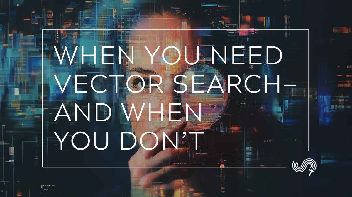 When should you lean on vector search, and when should you keep it simple? 🤔  It’s not always the hero your data needs.  Learn when to unleash the power of vector search and when to stick with the basics: links.sg/vectorsearch 

#ai #vectorsearch #dataoptimization