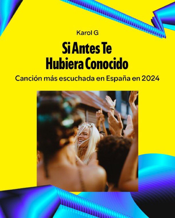karolgesp_'s tweet photo. KAROL G arrasa en 2024 en Spotify España 

• Artista más escuchada en España
• “Si Antes Te Hubiera Conocido” lidera como la canción más reproducida del año 
“MAÑANA SERÁ BONITO” se lleva el título del álbum más escuchado del año 🤯

 ¡El 2024 es el año de LA BICHOTA! 🔥 https://t.co/6tlpRTyKEN