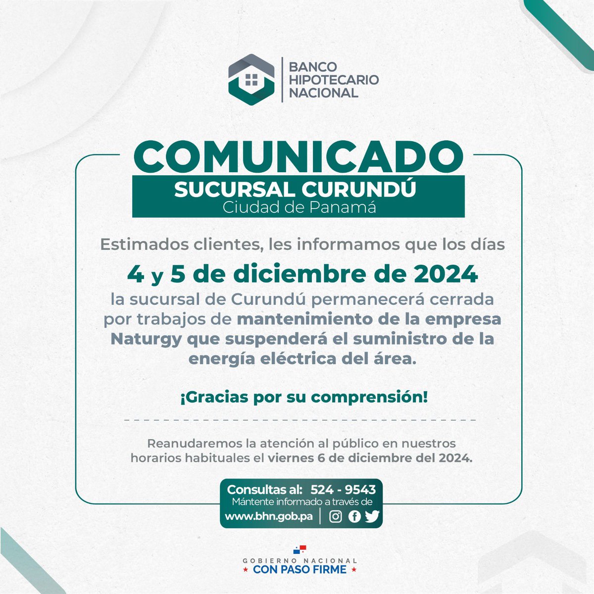Aviso importante.✅#bhn #bancohipotecarionacional #conpasofirme