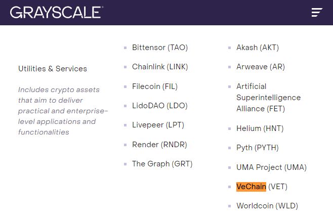 Grayscale, an American digital currency asset management company with $60B AUM, lists VeChain $VET as an asset "Under Consideration." 👀

#vechain $VET #Blockchain #Tech #Crypto #Altcoins #CryptoNews 

grayscale.com/blog/general-u…