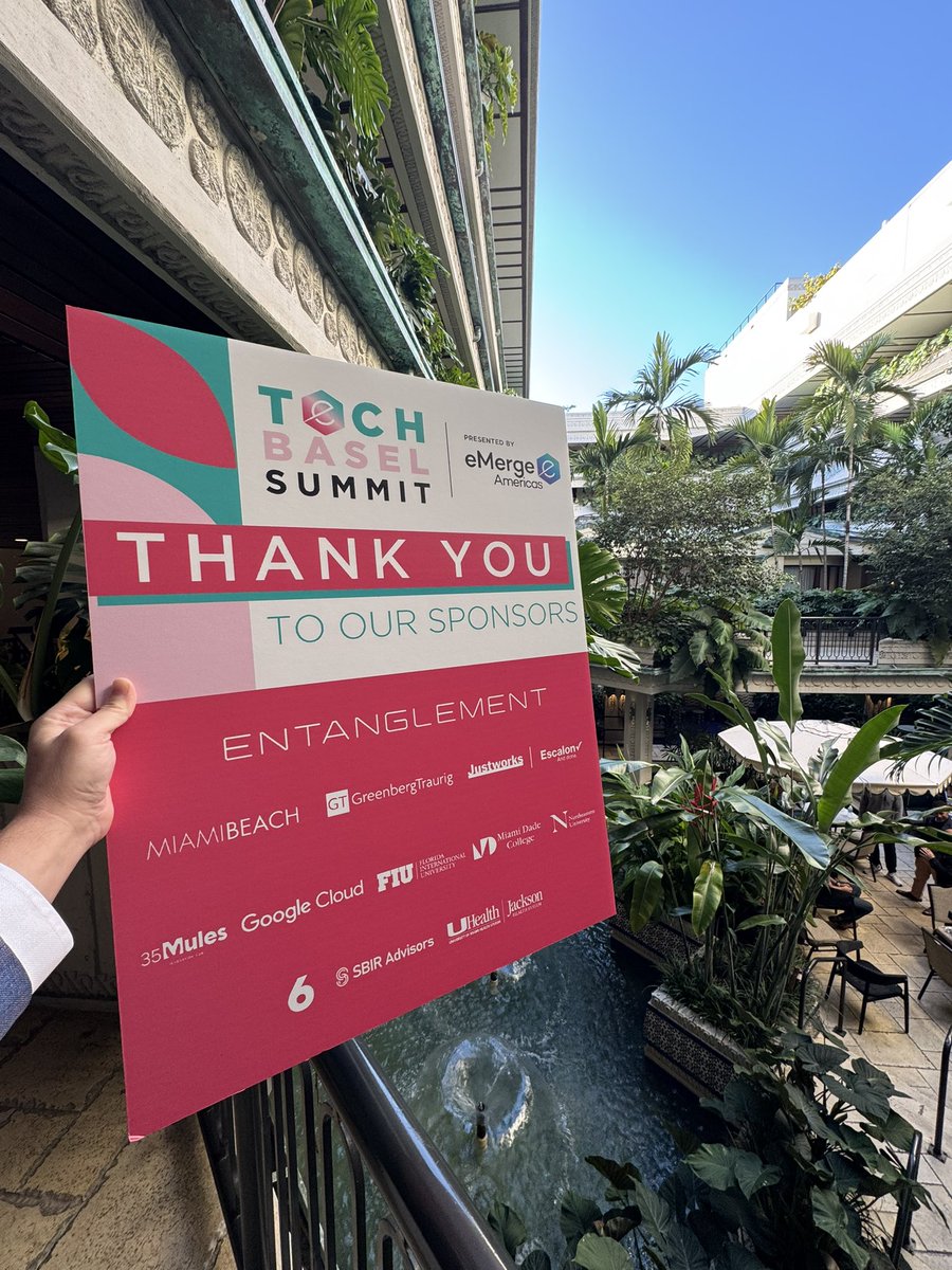 TJVillamil's tweet image. A perfect day for Tech Basel!! 55 degrees and not a cloud in the sky at Coconut Grove&apos;s iconic Mayfair. @eMergeAmericas 🚀🚀🚀 #TechBasel
