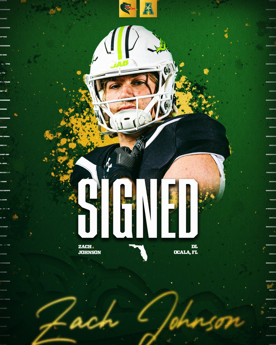✍️ 𝓢𝓲𝓰𝓷𝓮𝓭 ✍️

Please welcome our newest Blazer, defensive end Zach Johnson! Johnson comes to us from Ocala, Fla. 

Welcome to the family, Zach!

#WinAsOne