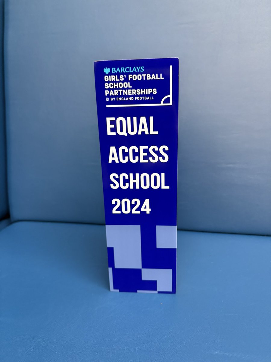 We are delighted to have received an award for equal access from Barclays in recognition for  the equal opportunities we give across our school in sport and in particular football. Well done to our staff who work incredibly hard in giving out these opportunities across school ❤️