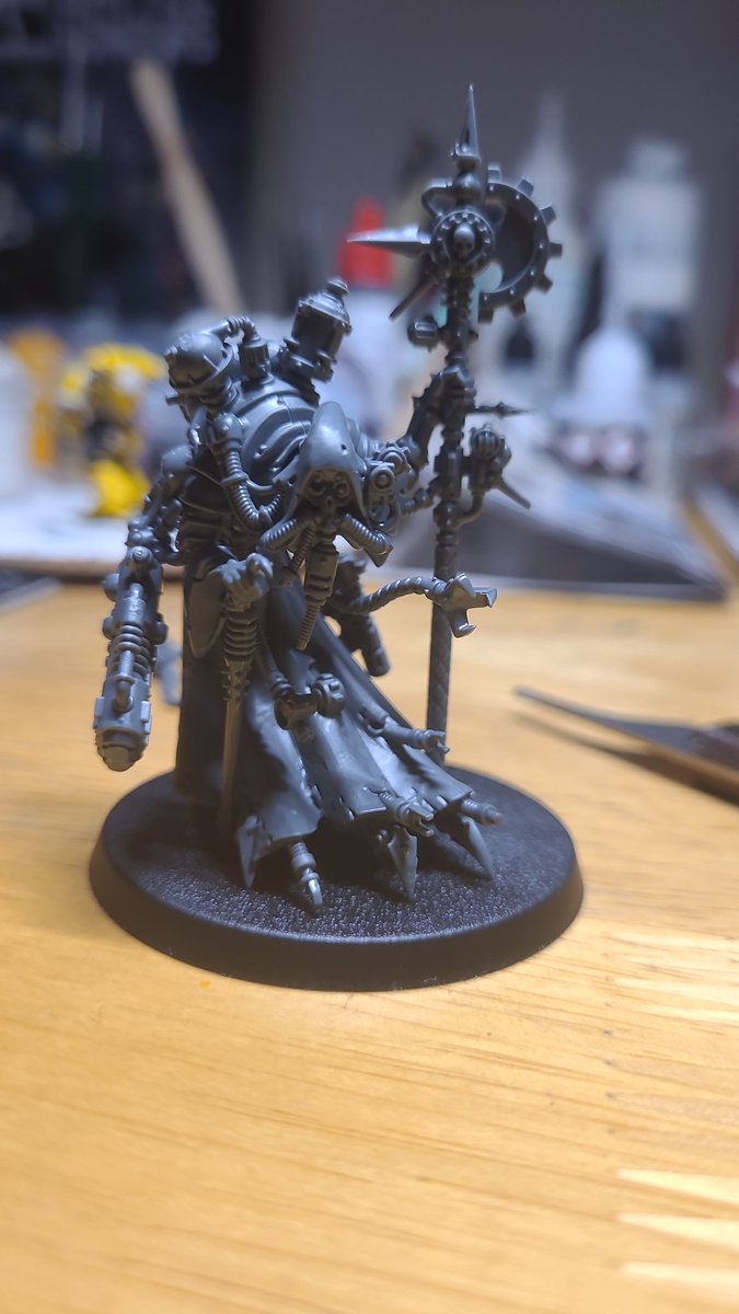 It's #workinprogresswednesday for the #WarhammerCommunity. What're you working on this week? I've been building up this tech priest dominus for painting as a challenge!