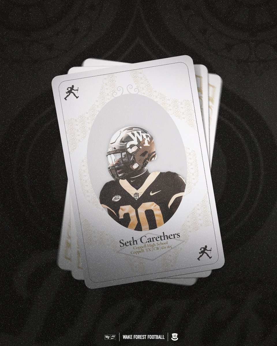 Have a long and fast corner who has positional flexibility joining the Deacs!  Welcome to Wake Forest. #GoDeacs