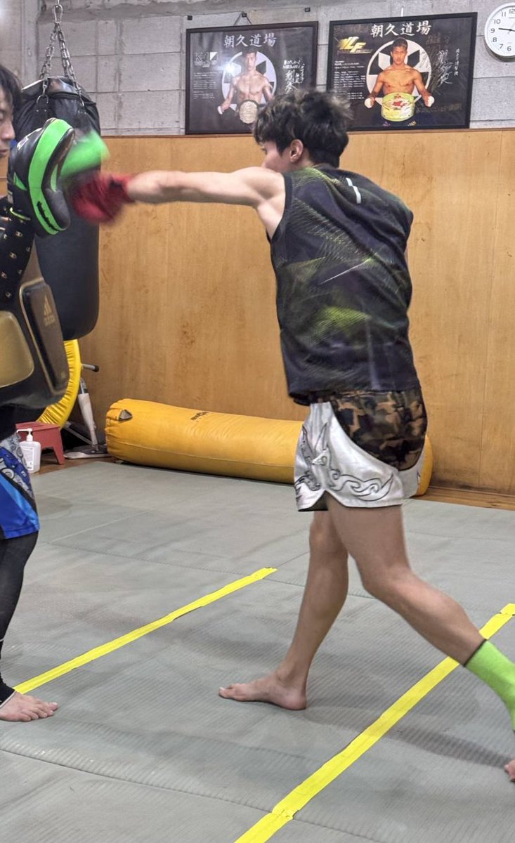 今日はミットで打ち込みトレーニング👊
#k1 #真闘会 #格闘技 #キックボクシング