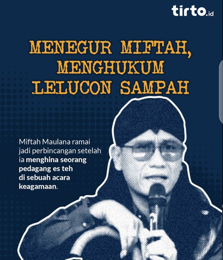 Menurut anda apakah Miftah Maulana harus diberhentikan dari Jabatan Utusan Khusus Kabinet Presiden @Prabowo ?
Silahkan RTL jika menurut anda harus diberhentikan.