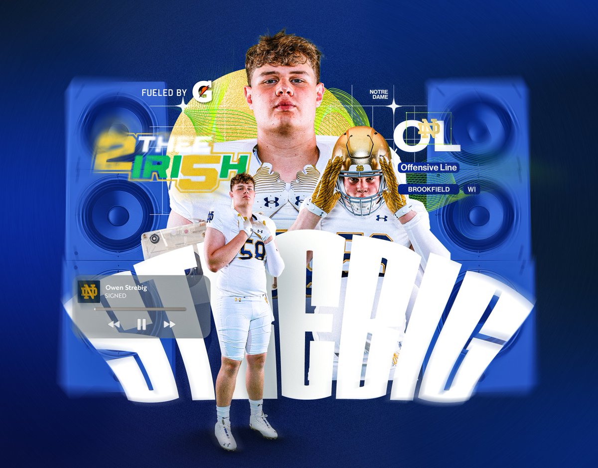StreBIG is thinking BIG

<a href="/OwenStrebig/">Owen Strebig</a> has officially signed #2TheeIri5h

#GoIrish☘️ | <a href="/Gatorade/">Gatorade</a>