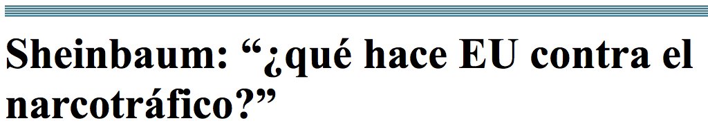 La presidenta del Messico: «Cosa fanno gli USA contro il narcotraffico? Dove sono i sequestri di droga e gli arresti sul suo territorio?» Poi: «Il Messico è per la fine dell'embargo a Cuba e sanzioni al Venezuela, misure che impoveriscono la popolazione e aumentano l'emigrazione»