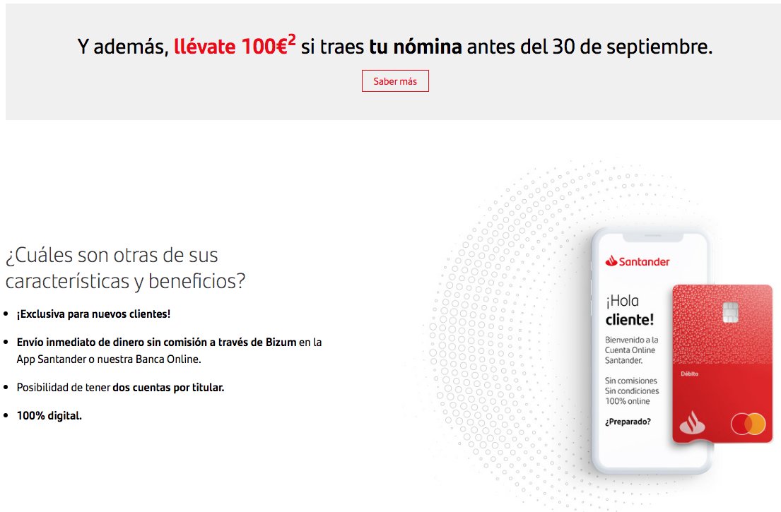 Cuenta Online del Santander sin comisiones ni condiciones.
✅  Y si traes tu nómina te llevas 400€🎁 de regalo 👉s.mtrbio.com/wkduvandgn
#cuentassincomisiones2022 #cuentabancariasincomisiones #cuentassincomisionessinnómina