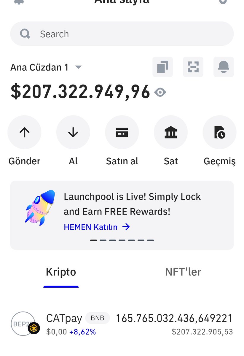 Cryptoxmad's tweet photo. Her Gün Bu cüzdana Bakınca çok mutlu oluyorum 😂😂 
Acayip bir havaya giriyorum.😉

Satmıyor da nalet #Catpay 😡

#crypto #btc #bnb #Altcoins https://t.co/IMeXapoKS8