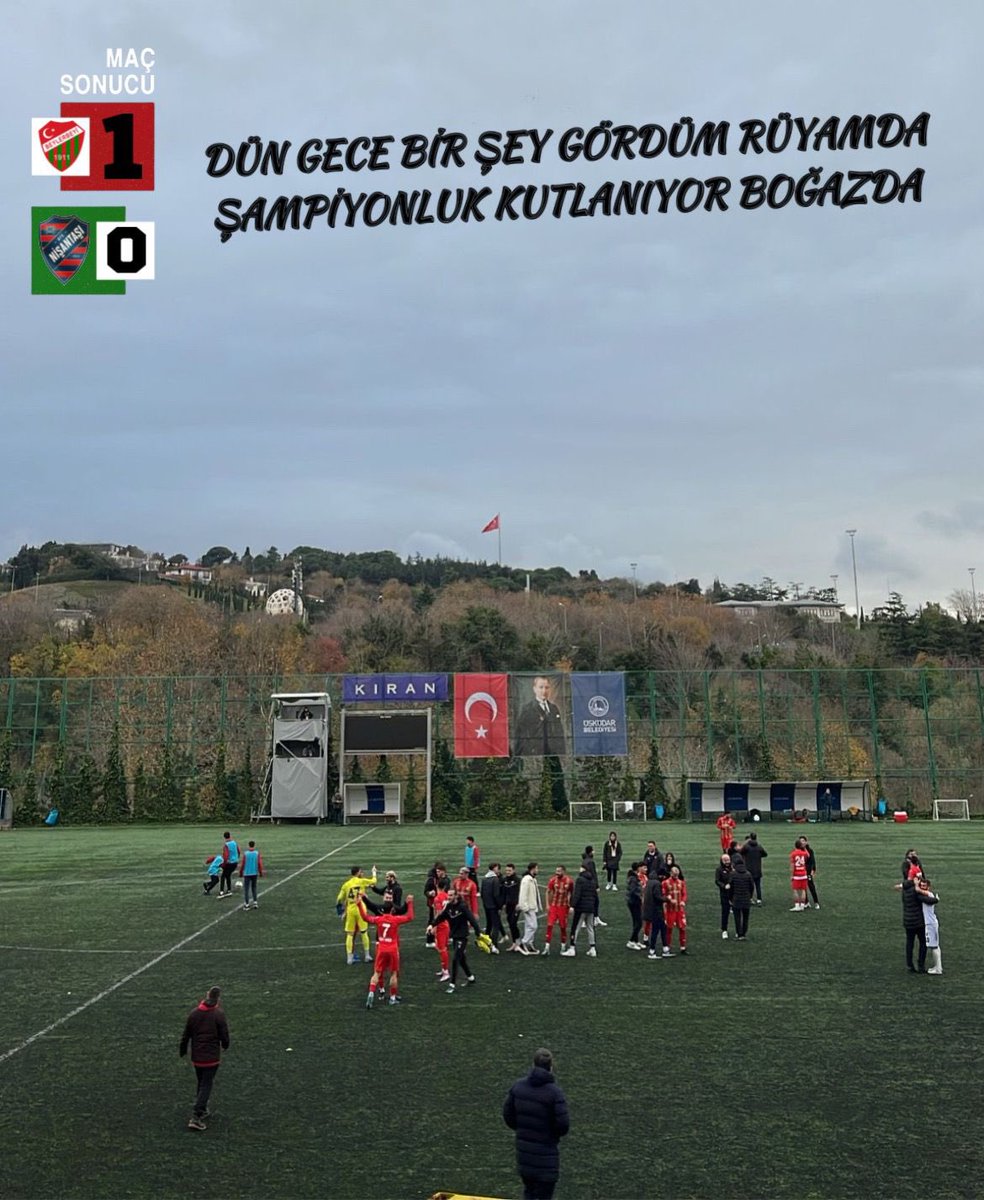 🇮🇹
MAÇ SONUCU
BEYLERBEYİMİZ 1-0 Nişantaşıspor

DÜN GECE BİR ŞEY GÖRDÜM RÜYAMDA
ŞAMPİYONLUK KUTLANIYOR BOĞAZDA

#Beylerbeyililer
#VarımızYoğumuzBeylerbeyi