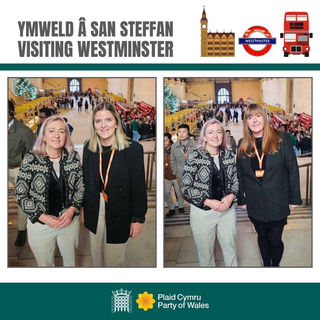 Delighted to welcome Sian Elen Tomos and Lyndsey Thomas from <a href="/Gisdacyf/">Gisda</a> on a visit to Westminster today. Hope you had an enjoyable visit.