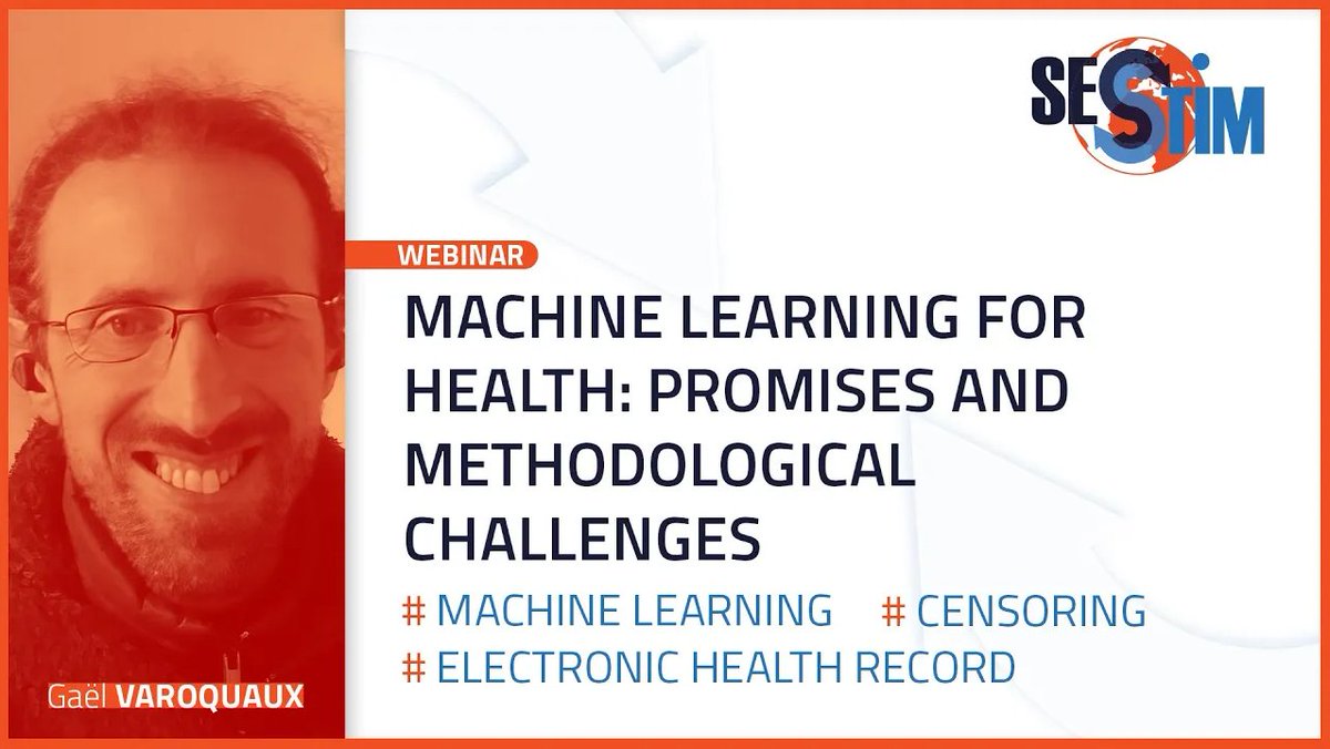 [#Video] Our latest QuanTIM webinar's video is online ! ⤵️

💬 Machine learning for health: promises and methodological challenges
🗣️  <a href="/GaelVaroquaux/">Gael Varoquaux 🦋</a> (<a href="/soda_INRIA/">soda_INRIA @Soda_Inria@sigmoid.social</a>,<a href="/Inria_Saclay/">Centre Inria de Saclay</a>)

💻 sesstim.univ-amu.fr/fr/video-box/w…