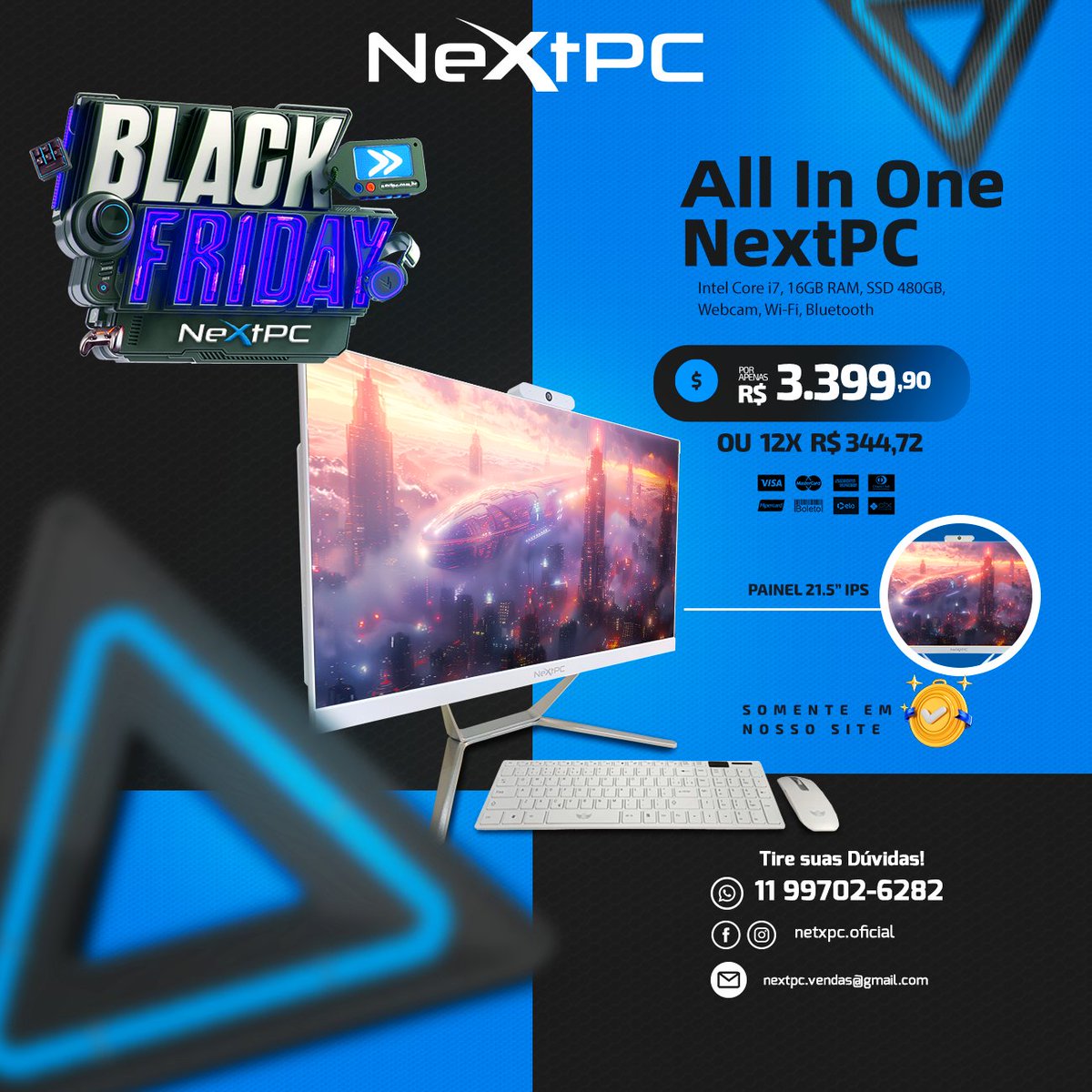 nextpc_oficial's tweet image. 💥🖥️ Black Friday Incrível: Computador All In One por R$ 3.399,90 🖥️💥

Aproveite a maior promoção do ano e leve para casa o All In One NextPC 21,5&quot; com tudo o que você precisa.

👉 Garanta o seu agora mesmo! #BlackFriday #AllInOne #NextPC #PromoçãoTech #LojaDeInformática