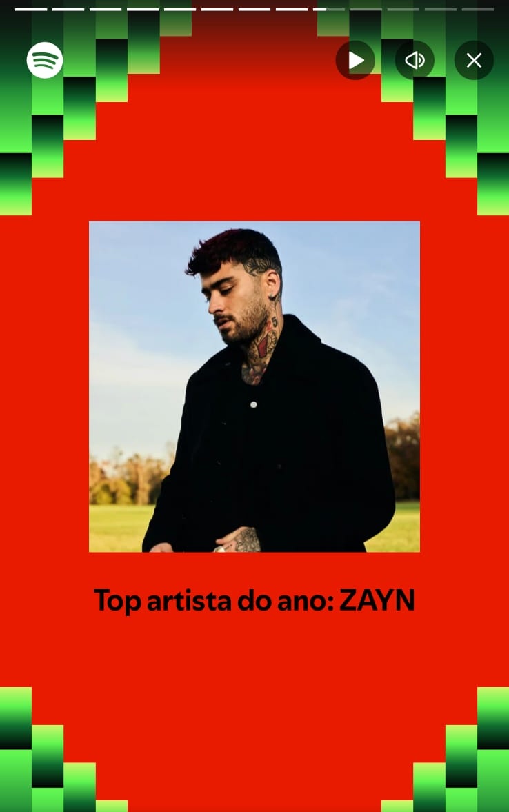 ZaynSquadBrasil's tweet photo. SAIU! Zayn entrou no seu top artista desse ano no #SpotifyWrapped?

Manda pra gente 👀 https://t.co/9K2PS4D0te