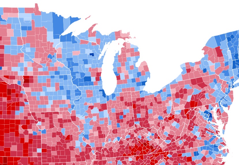 GrantMa25066011's tweet photo. How the Midwest voted in 2008 vs 2024: https://t.co/XFADnQEm8e