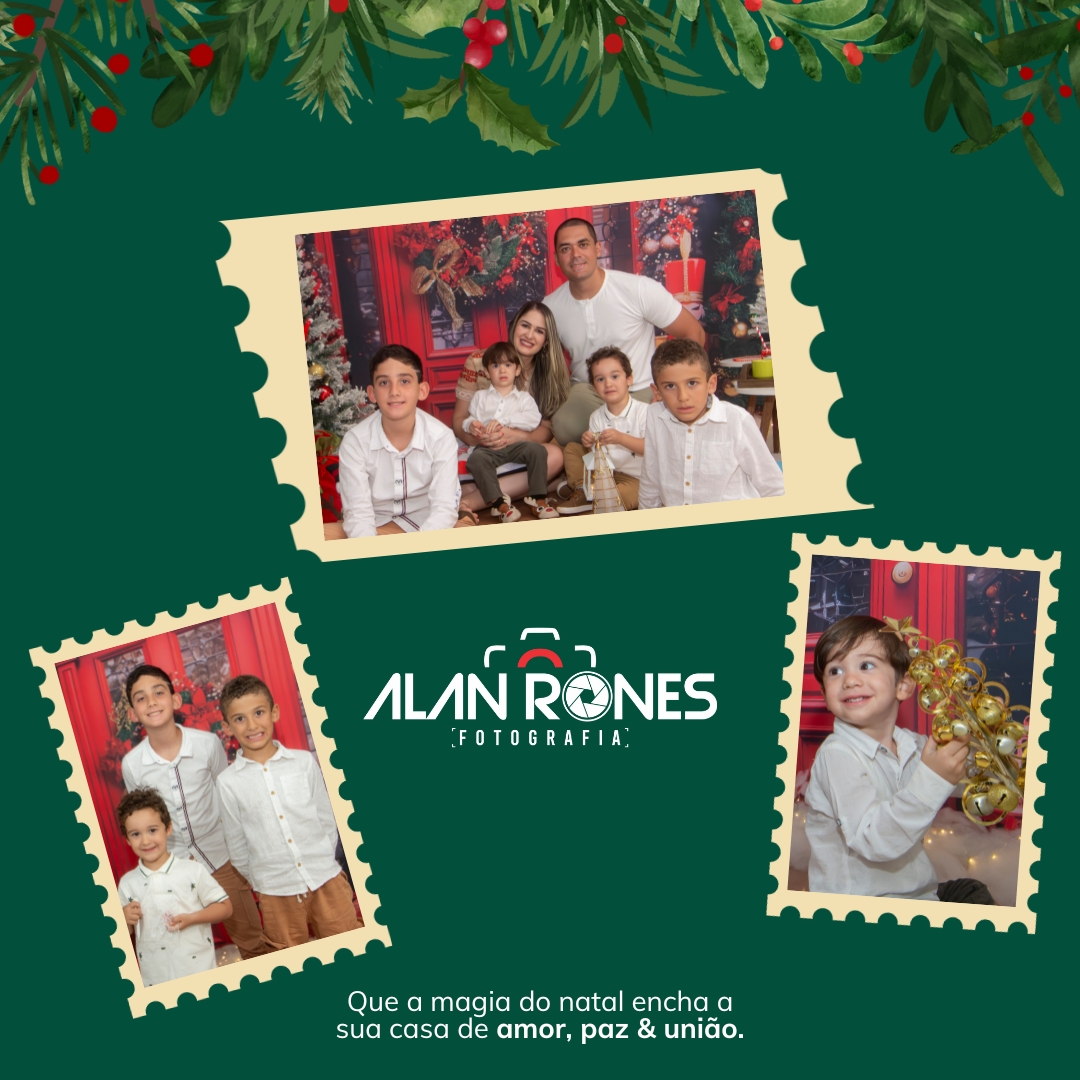 alanrones's tweet image. O sorriso das crianças, o brilho nos olhos de quem ama e a magia do Natal em cada detalhe. Esses momentos merecem ser registrados para sempre, nada melhor do que um ensaio especial para celebrar a união da sua família.
#ensaionatalino #fotosdenatal #natal #natal2024 #fotografia