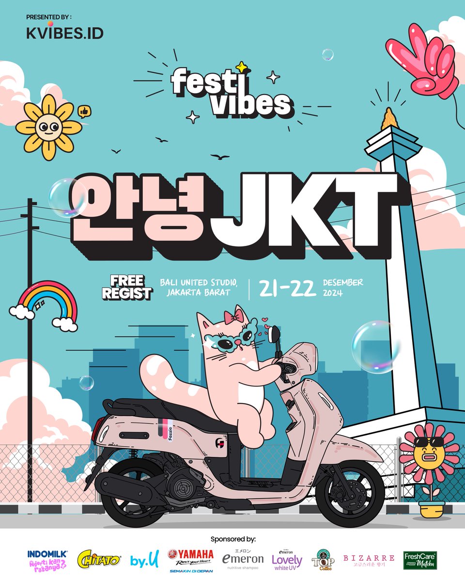 warriorscleanup's tweet photo. Jangan lupa dateng ke event KPOP terseru bulan Desember ini: FESTIVIBES JAKARTA 2024😆👋🏻

Kali ini janji ya bakalan lebih pecah dari tahun lalu! Catat tanggal &amp; lokasinya:
📍: BALI UNITED STUDIO, JAKARTA BARAT
📆: 21 - 22 Desember 2024 https://t.co/I63akTHUAQ