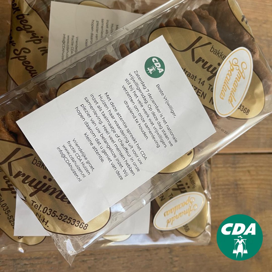 Zaterdag 7 december is het nationale vrijwilligersdag. Op deze dag staan we stil bij het vele werk wat vrijwilligers verzetten om onze samenleving draaiend te houden.

cdahuizen.nl/cda-huizen-act…