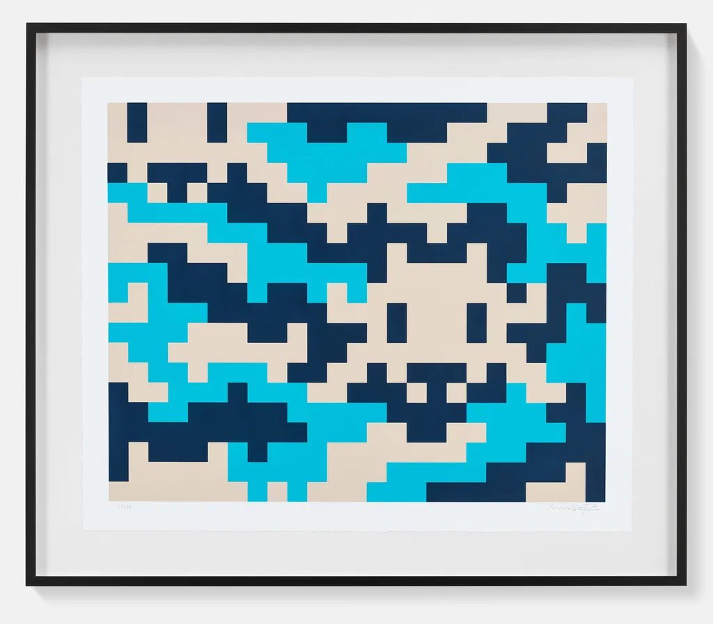 HENI's tweet photo. Large 'Camouflage' prints by Invader, each measuring 76 x 89 cm (framed) in an edition of 100 + 10 APs.
Explore the collection and apply for a print by 9 December at 17:00 GMT: https://t.co/E3fHkfl9jU
#Invader #Art #PrintDrop #FlashInvaders #InvaderWasHere https://t.co/uWQ9c6eFsF