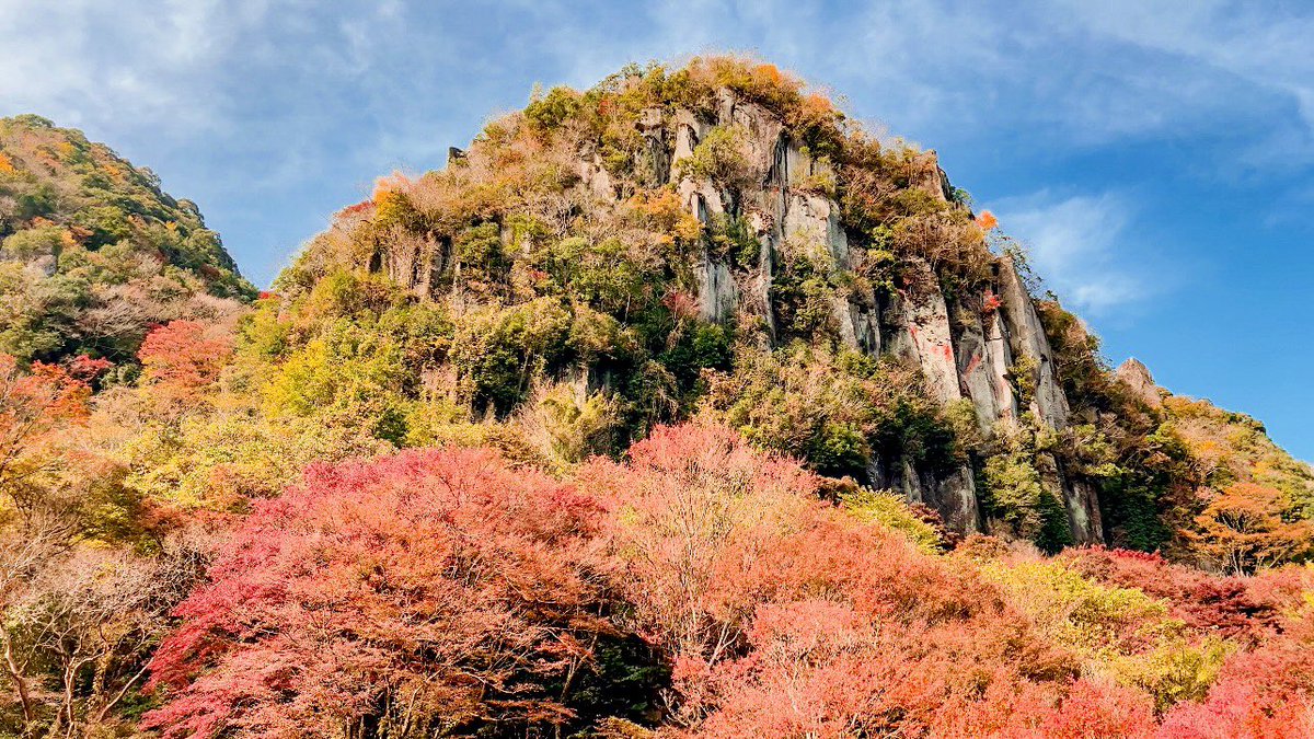 耶馬溪　一目八景の紅葉🍁12月になっても紅葉楽しめますね👍
#耶馬溪 #一目八景 #紅葉