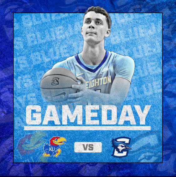 ITS A GREAT DAY TO BE A CREIGHTON BLUEJAY🐦

#1 Kansas comes to town. Bill Self finally comes to Omaha. Jays will have a healthy roster and CHI will be ROCKING. If we play loose and hit shots we will be right there.

Let’s take down #1. #RDJ🔵⚪️