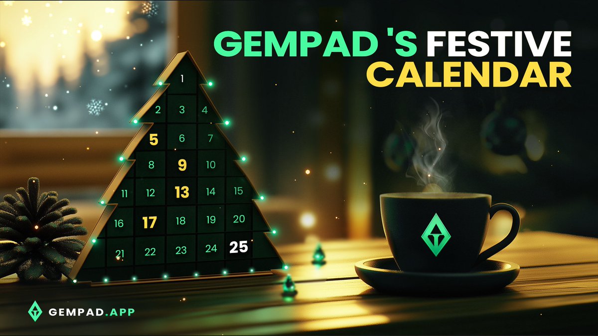 💎GEMPAD'S FESTIVE CALENDAR💎

🔥It's the season to be jolly so we’ve got a lineup of competitions for you with many chances to win🔥

🗓️Check the calendar for event start dates (yep, the highlighted ones)

✅You must be in our Telegram to win: t.me/TheGemPad

🕑First