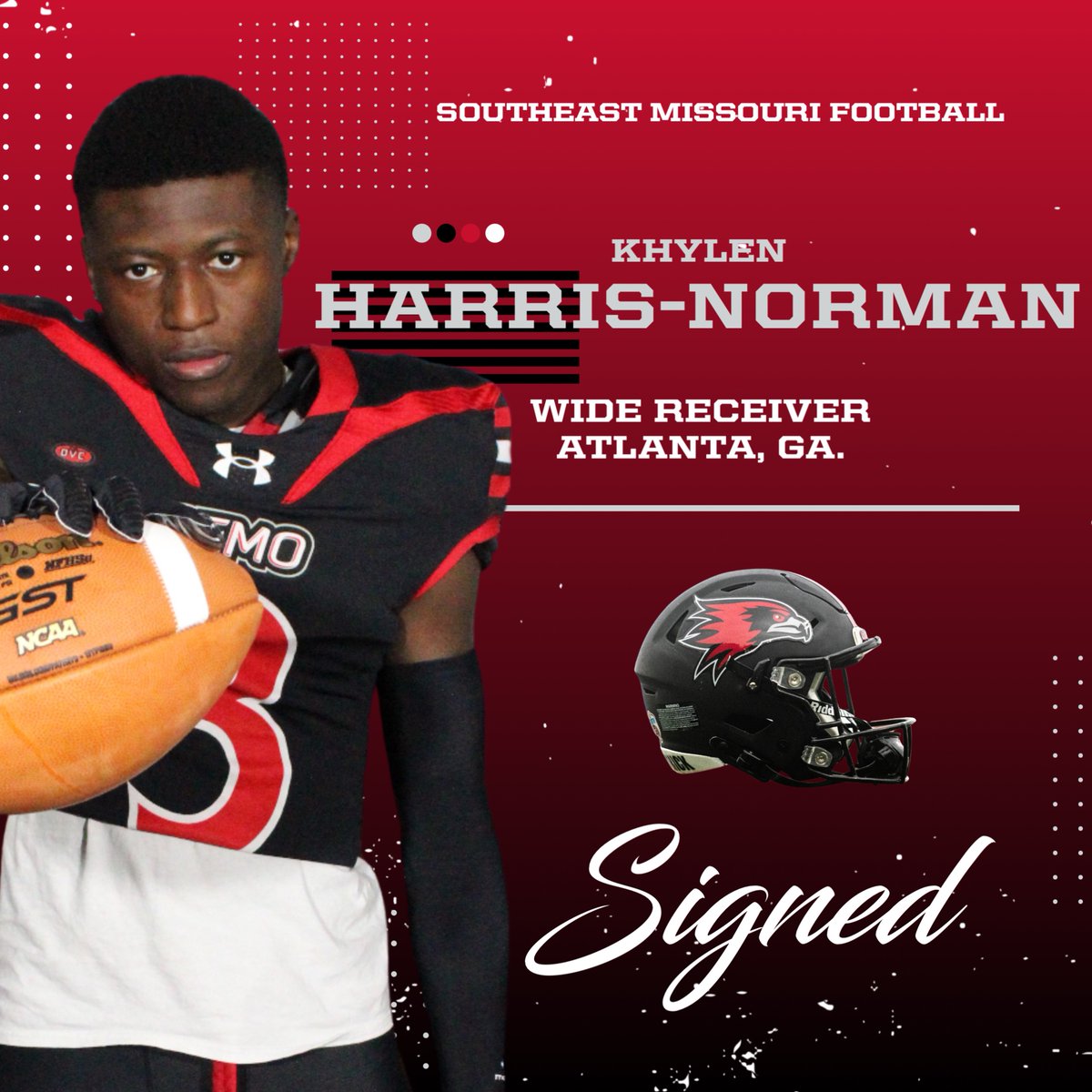 Welcome to SEMO wide receiver KHYLEN HARRIS-NORMAN! #feelinrowdy