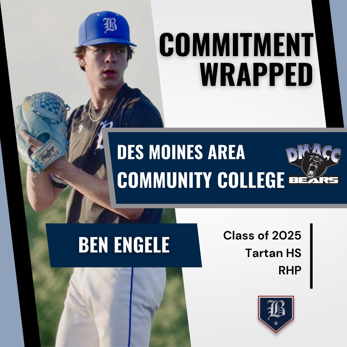 BlizzardBasebal's tweet photo. Today’s #CommitmentWrapped features Ben Engele! 

#BlizzardBaseball🔵 https://t.co/m9UaUB3y5u