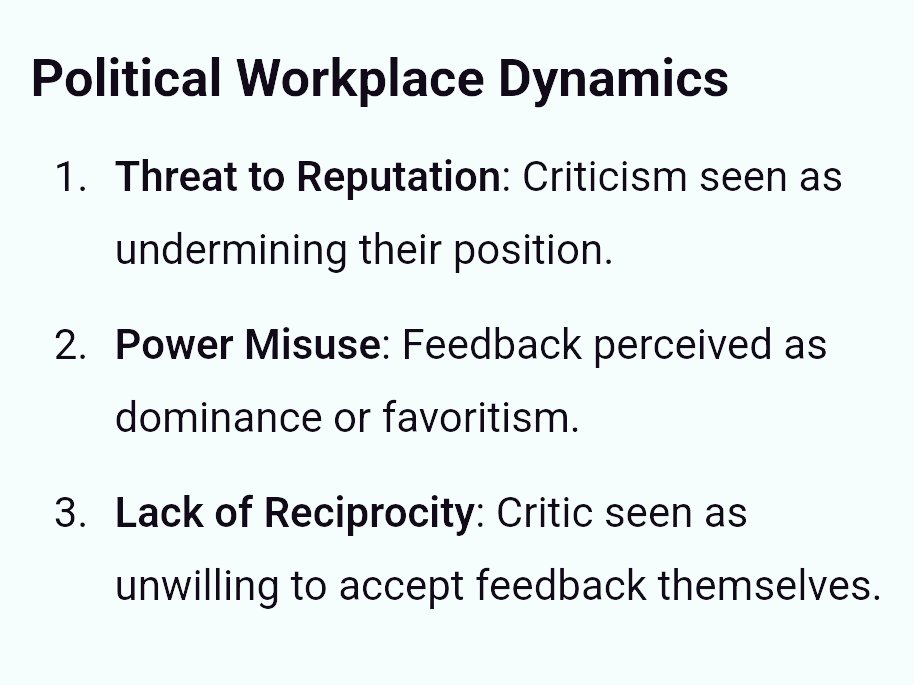 DrMisida's tweet image. Why Some Employees Reject #Criticism and #Resent You
#psychology #sociology #politics