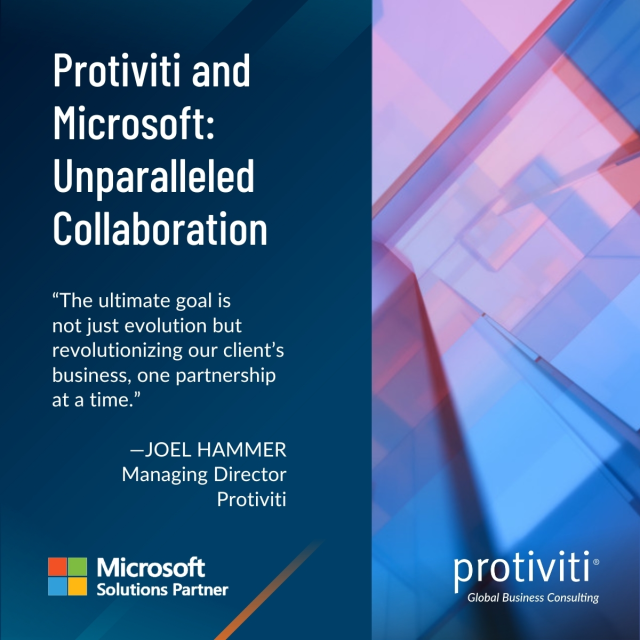 TimMaloneyJr's tweet photo. Microsoft praises Protiviti as an important partner that is collaborative and innovative after tailoring key business processes for Microsoft's Center of Excellence to improve efficiency, cost savings, innovation and resilience, and financial performance. https://t.co/l3zvXfwxQB https://t.co/Zh9XT7bZxu