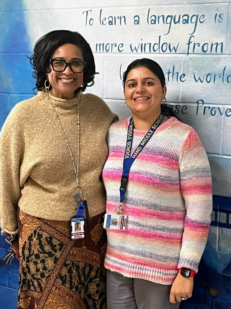 Congratulations to 6th grade Science teacher Ms. Sidhu, our Hand Middle School Teacher of The Year!!!