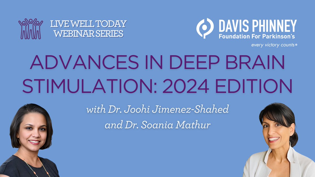 Davis Phinney FND (@davisphinneyfnd) on Twitter photo Get expert insights on the latest developments in deep brain stimulation (DBS) for Parkinson’s treatment! Watch our recent webinar with Dr. Soania Mathur and Dr. Joohi Jimenez-Shahed here: bit.ly/3ZcOmW0 Get expert insights on the latest developments in deep brain stimulation (DBS) for Parkinson’s treatment! Watch our recent webinar with Dr. Soania Mathur and Dr. Joohi Jimenez-Shahed here: bit.ly/3ZcOmW0