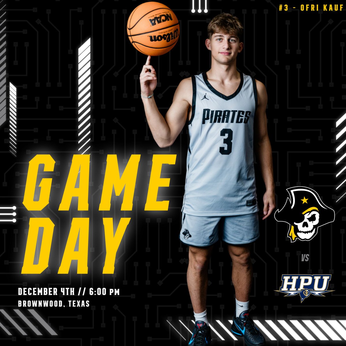#GAMEDAY // <a href="/SUPiratesMBB/">Southwestern MBB</a> 

🆚 Howard Payne University 
⏰ 6:00 PM
📍 Brownwood, Texas
📺📊 southwesternpirates.com