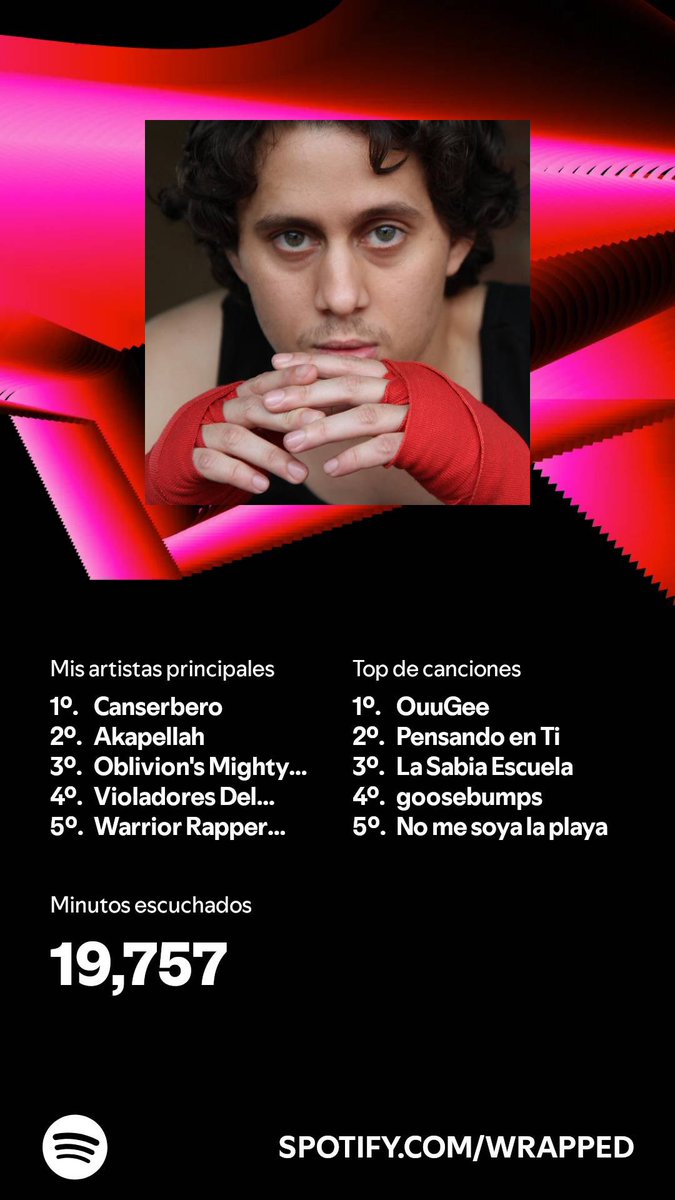 Nunca sale del top Canserbero en mi Spotify Wrapped.