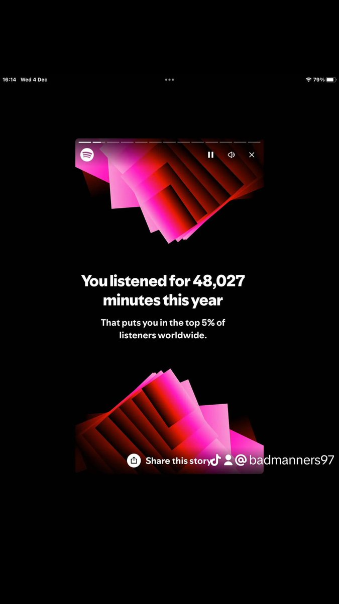 Badmanners97's tweet photo. @SpotifyUnwrappd https://t.co/iDWRsuaCQp