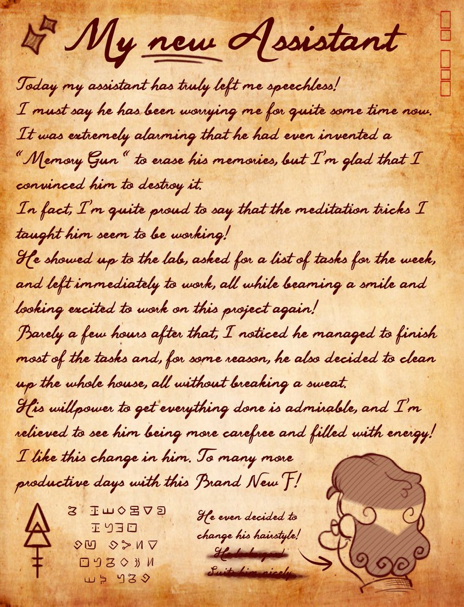 Book_of_Bill's tweet photo. - MISSING JOURNAL PAGES - "My new assistant" https://t.co/YUmile9qSD