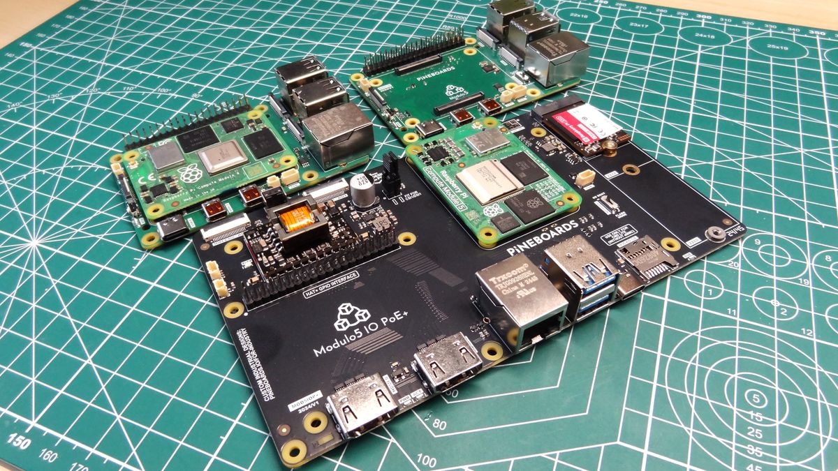 Pineboards announces Modulo series for the Raspberry Pi Compute Module 4 and 5 trib.al/pzvx8gy