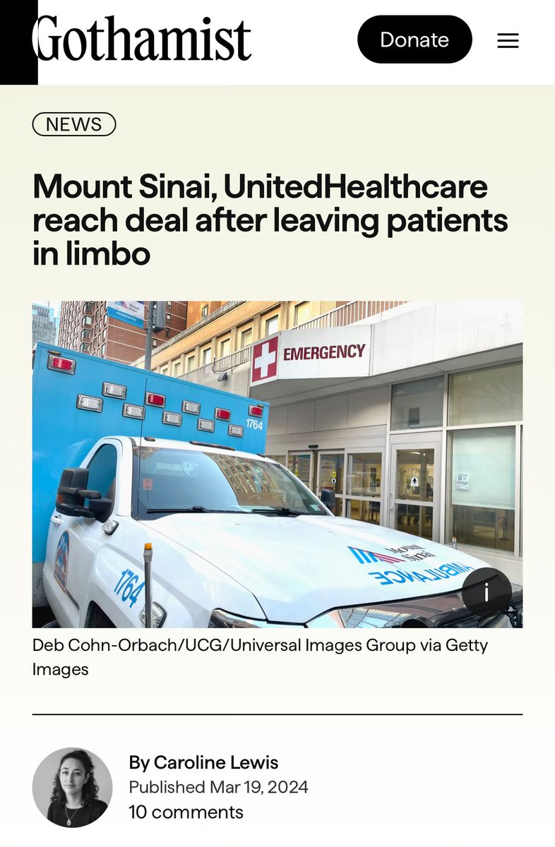 <a href="/kenklippenstein/">Ken Klippenstein (NSPM-7 Compliant)</a> The guy just narrowly escaped ensnaring his own grieving family in out-of-network denials because he was taken by ambulance to Mount Sinai and treated in their Emergency Department’s trauma center.