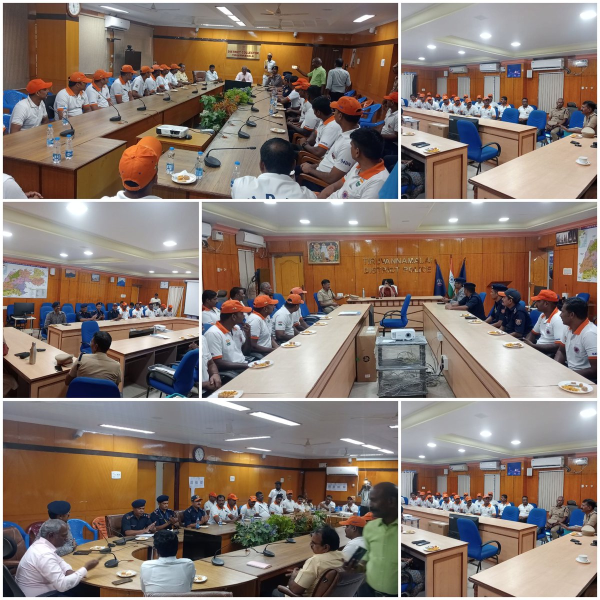 04NDRF's tweet photo. #NDRF04 BN Team held a Debriefing Session with the District Collector and Police SP #Thiruvannamalai, Focusing on the Recent Landslide Operations. Discussions Emphasized Challenges, Teamwork, and Strengthening Disaster Response Mechanisms. #NDRF #Teamwork #DisasterManagement https://t.co/Ji7TeGH9cn