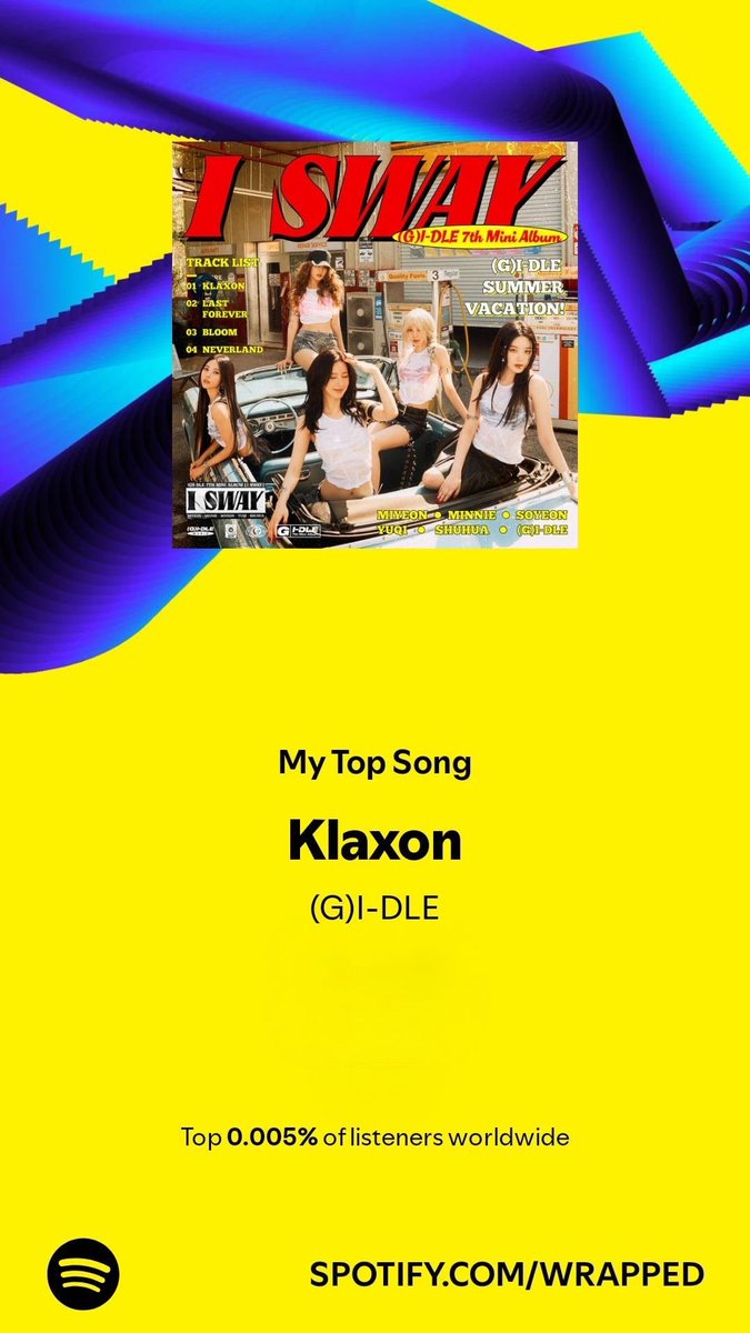 ricciardionline's tweet photo. 📣 @G_I_DLE #SpotifyWrapped 
#Top0.005% #HitTheKlaxon https://t.co/17SZy4JE1G