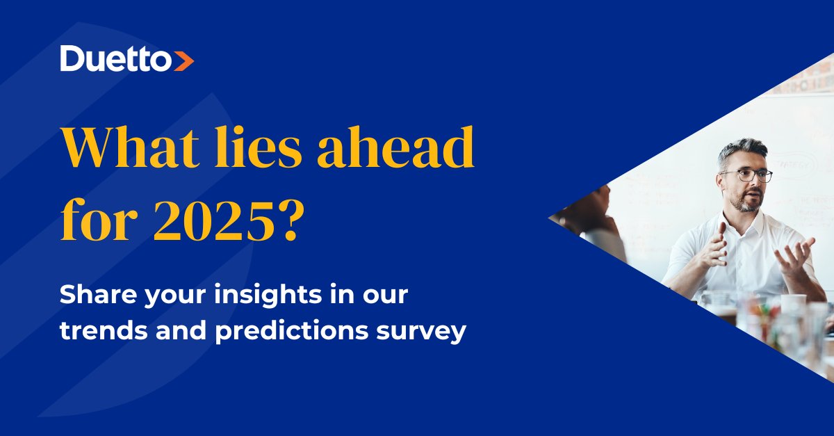 DuettoCloud's tweet image. The clock is ticking on our 2025 Trends & Predictions report! 🕒
⏳ Complete our 5-minute survey now!
📅 Deadline: December 10
👉 Link to survey: bit.ly/49mzWY0
#HospitalityInsights #RevenueManagement #IndustryTrends #DuettoTrendsandPredictions