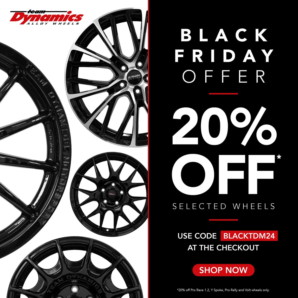 Remember our BLACK FRIDAY SALE ends on the 8th December, so get your orders in now for shipping before Christmas!
teamdynamicsmotorsport.com/alloy-wheels/ #BlackFriday