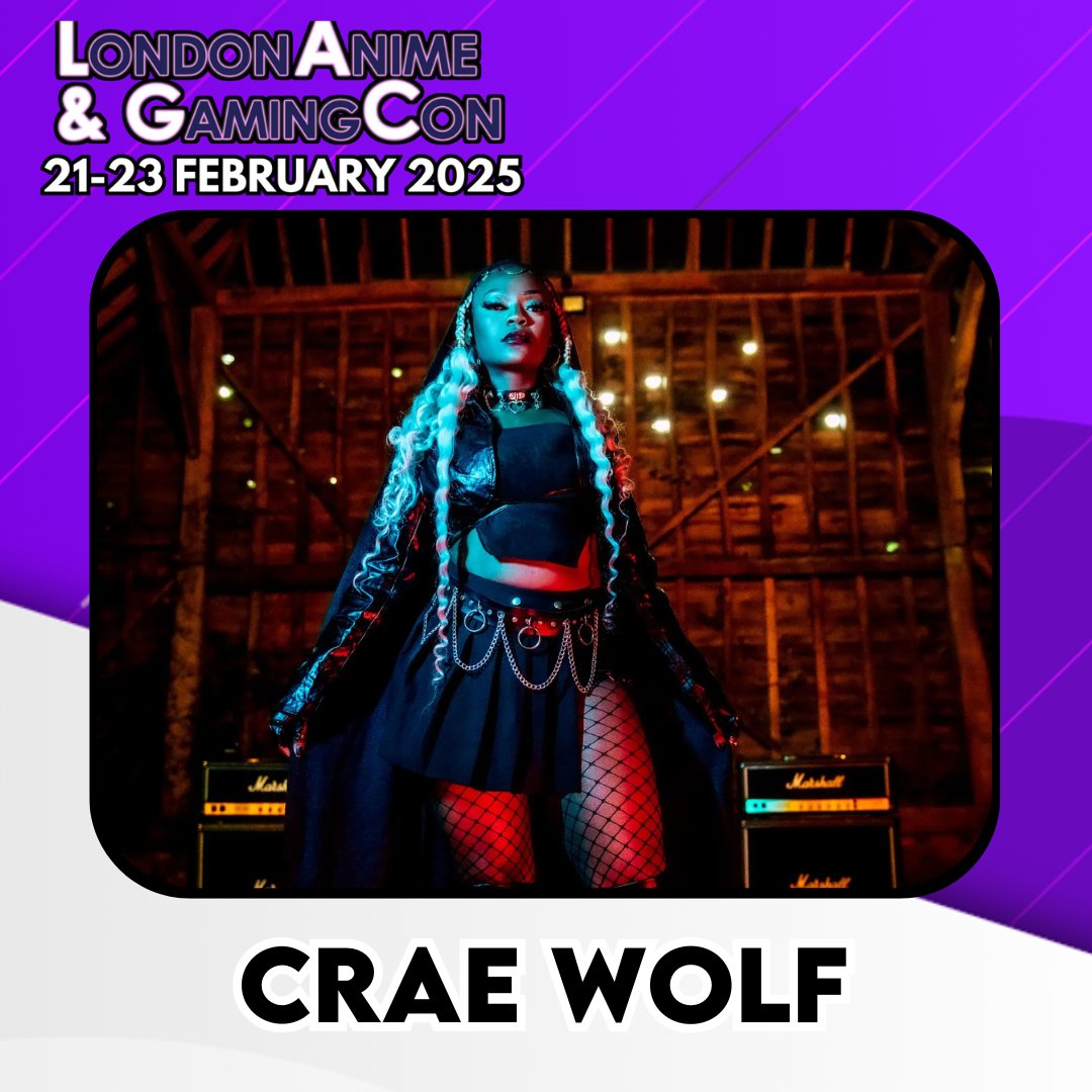 Joining our incredible performer lineup for London Anime &amp; Gaming Con this 21st - 23rd February is London's Gothic Rockstar Crae Wolf!

Read more about Crae Wolf at: smpl.is/9w50v

#LondonAnimeCon #AnimeConUKLondon #UKConventions