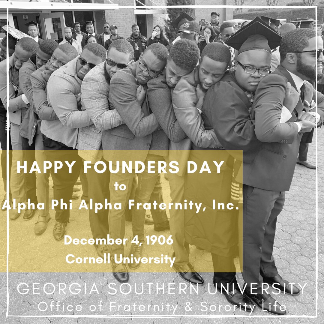 Wishing the men of Alpha Phi Alpha Fraternity, Inc. a Happy Founders Day!🖤💛⁠
⁠
#GSFSL #GSU #EagleNation #GS #StatesboroCampus #AlphaPhiAlpha