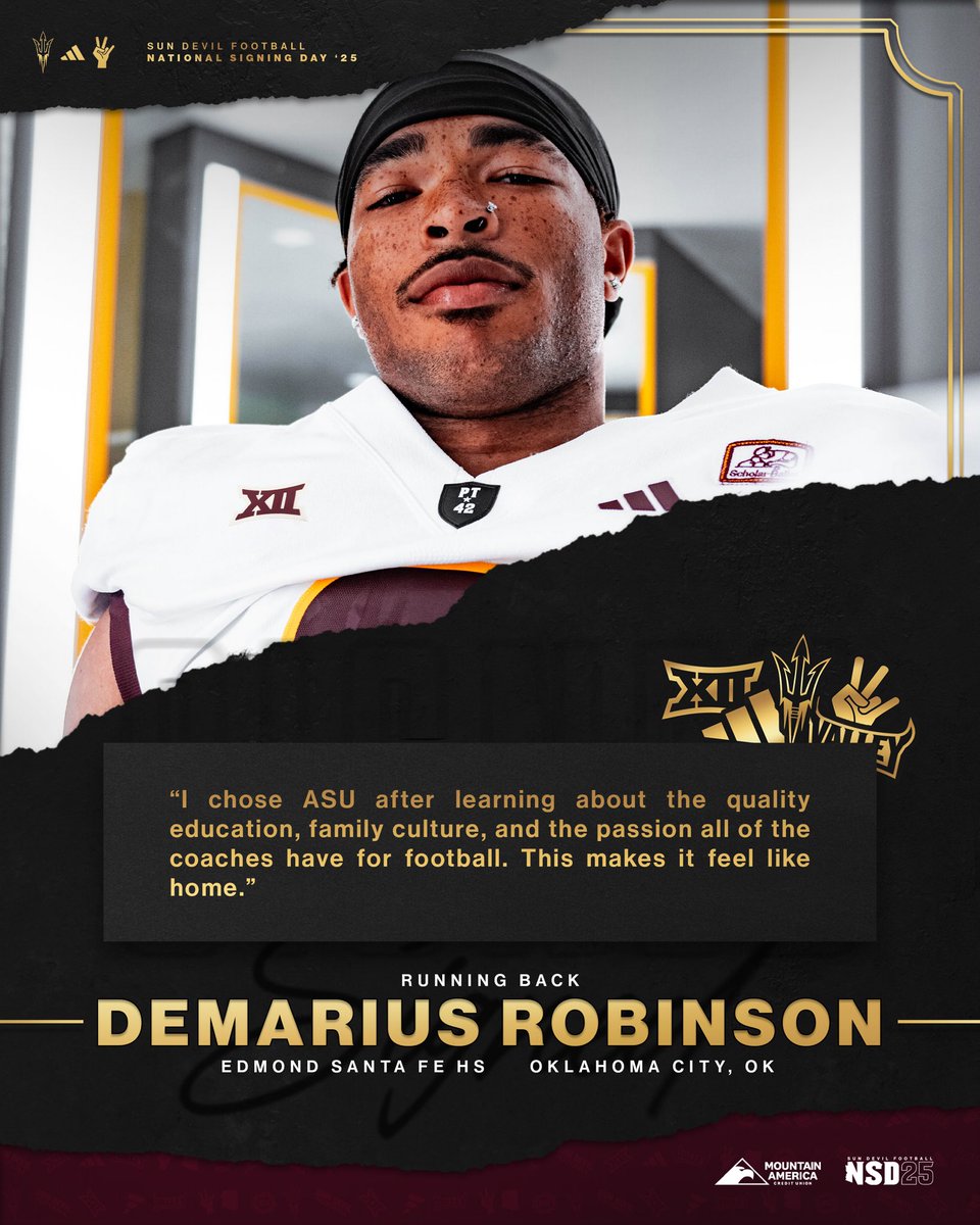 𝒮𝒾𝑔𝓃𝑒𝒹 ✍️

💪  Running Back 
📍 Oklahoma City, OK

#ForksUp /// <a href="/DemariusR1/">Demarius“Man Man”Robinson</a>